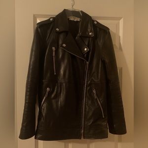 Elizabeth and James black leather “Biker” jacket size small